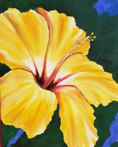 Yellow Hibiscus – Paint and Unwined
